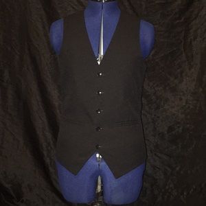Black formal server waiter waitress work vest for country club high end dining